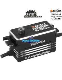 Servo Digita- Brushless Low Profile 18Kg./0.10s. Hi-Torque Black Savox SB-2262SG - Servos de radiocontrol
