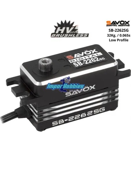 Servo Digital Low Profile 18Kg./0.10s. Brushless Hi-Torque Black Savox SB2262SG - R/C Servos