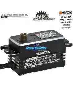 Digital Servo - HV Brushless - Savox SB-3262SG 35Kg 0.065s Low Profile
