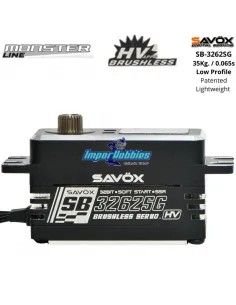 Servo Digital HV Brushless Savox SB-3262SG 35Kg 0.065s Perfil Bajo 2