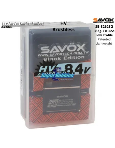 Digital Servo - HV Brushless - Savox SB-3262SG 35Kg 0.065s Low Profile