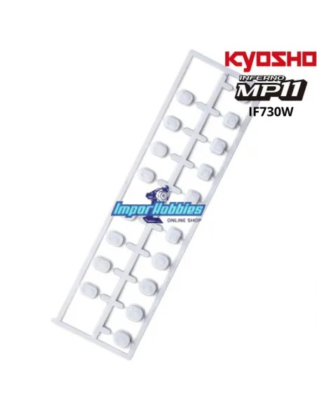 Bagues suspension blanches Kyosho Inferno MP11 IF730W - Pièces detachées