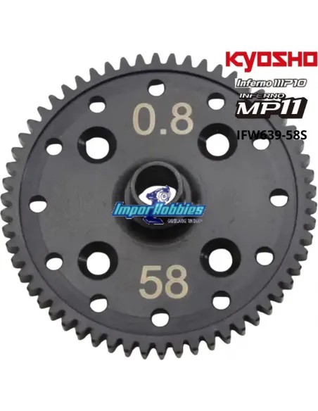 Center Differential Spur Gear LW 58T MOD 0.8 Kyosho Inferno MP10 / MP11 IFW639-58S