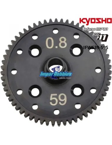 Center Differential Spur Gear LW 59T MOD 0.8 Kyosho Inferno MP10 / MP11 IFW639-59S