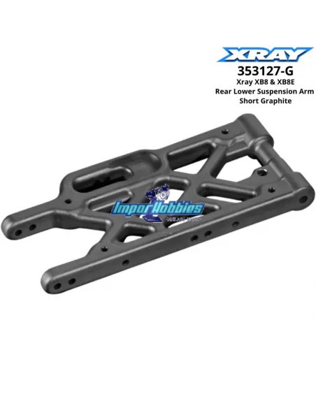 Trapecio inferior trasero corto - Graphite Xray XB8 / XB8E 353127-G