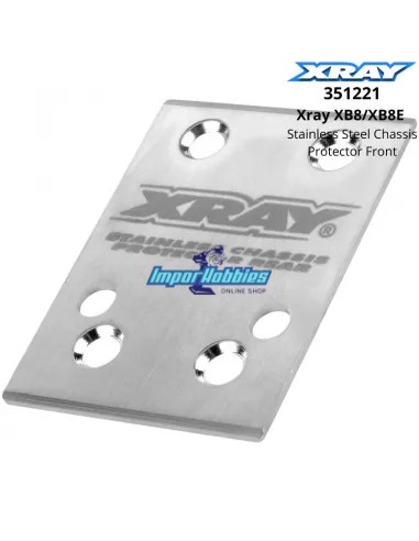 Protector de chasis delantero en acero Xray XB8 / XB8E 351221