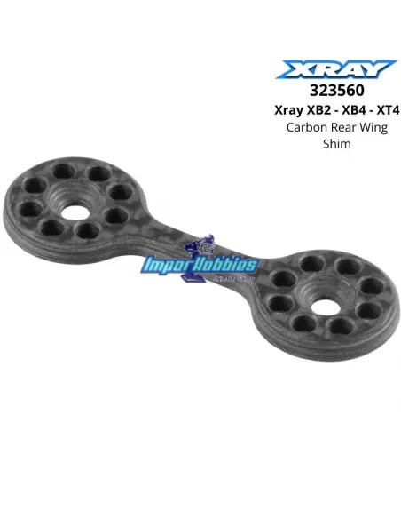 Placa soporte de alerón en carbono Xray XB2 / XB4 / XT4 323560