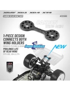 Carbon Rear Wing Shim - Xray XB2 / XB4 / XT4 323560 2