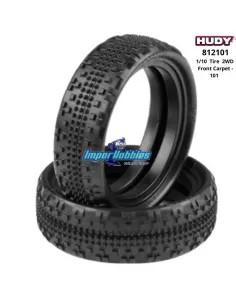 Pneus avant 101 - Carpet 1/10 Buggy 2WD Hudy 812101