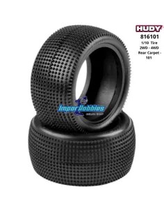 Rear Tires - 101 - Carpet 1/10 Buggy 2WD / 4WD Hudy 816101