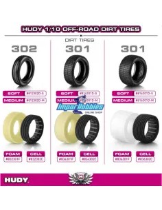 Insers traseros Close Cell - Dirt 1/10 Buggy 2WD - 4WD Hudy 836302C 2