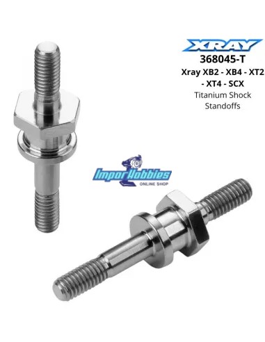 Shock Standoffs - Titanium - Xray XB2 - XB4 - XT2 - XT4 - SCX 368045-T