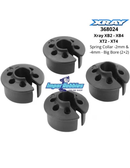Spring Collar -2mm & -4mm - Big Bore (2+2) Xray XB2 / XB4 / XT2 / XT4 368024