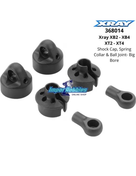 Shock Cap, Spring Collar & Ball Joint Xray XB2 / XB4 / XT2 / XT4 368014