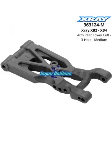 Arm Rear Lower Left - 3-Hole - Medium Xray XB2 / XB4 363124-M