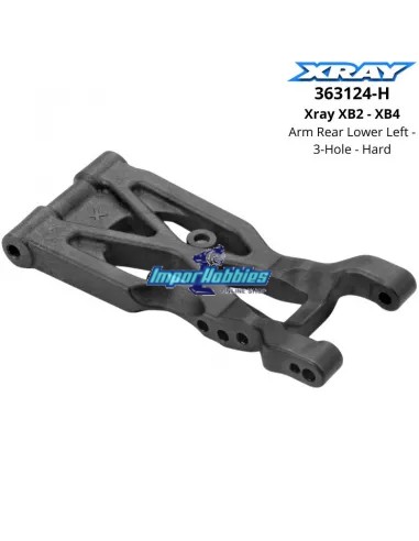 Composite Suspension Arm Rear Lower Left - 3-Hole - Hard Xray XB2 / XB4 363124-H