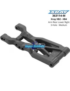 Arm Rear Lower Right - 3-Hole - Medium Xray XB2 / XB4 363114-M
