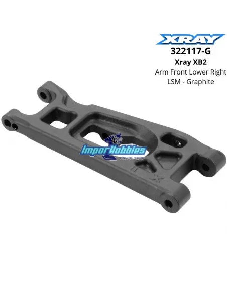 Arm Front Lower Right - LSM - Graphite Xray XB2 322117-G