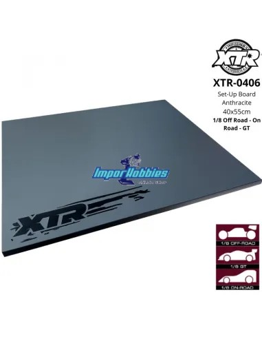 Tabla Set-Up Coches RC 1/8 Off-Road / On-Road / GT - 40x55cm Antracita - XTR-0406