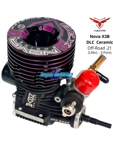 Motor Nova X3B .21 DLC Ceramic 3 Port Off-Road Escala 1/8 Buggy 5002015