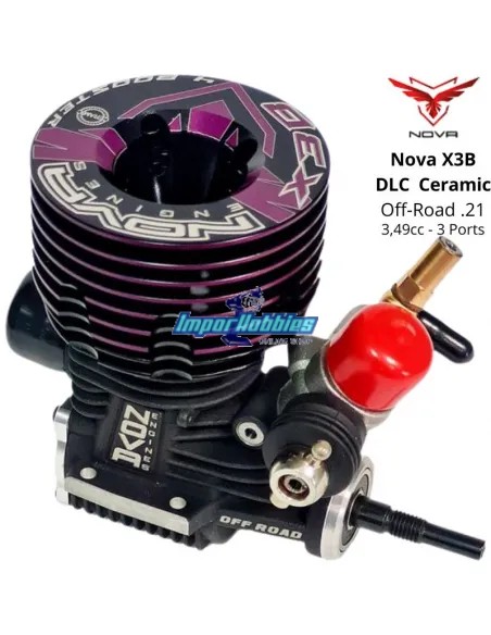 Motor Nova X3B .21 DLC Ceramic 3 Port Off-Road Escala 1/8 Buggy 5002015