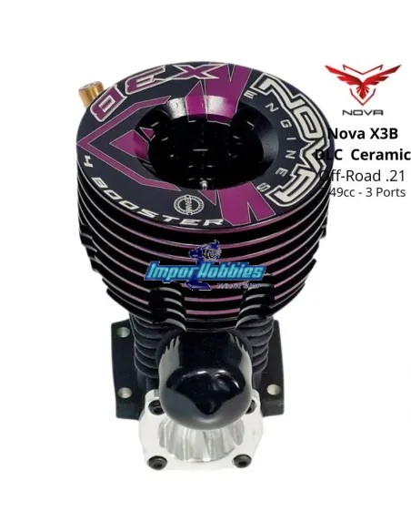 Motor Nova X3B .21 DLC Ceramic 3 Port Off-Road Escala 1/8 Buggy 5002015
