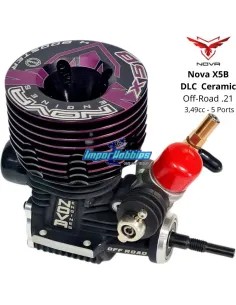 Motor Nova X5B .21 DLC Ceramic 5 Port Off-Road Escala 1/8 Buggy 5002016