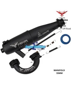 Tuned Pipe w/ 55mm Manifold Nova Efra 2182 - Ceramic - 1/8 Buggy / Truggy 2006004