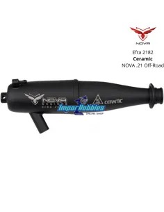 Kit d'échappement / Résonateur + coude 55mm Nova Efra 2182 - Céramique - 1/8 Buggy / Truggy 2006004 2