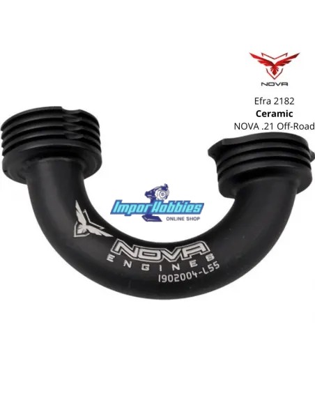 Escape completo Nova Efra 2182 Cerámico - Codo 55mm 1/8 Buggy / Truggy 2006004