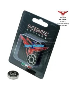 Front Ball Bearing - Steel - 7x19x6x6mm 2RS - Nova Engines 1301001