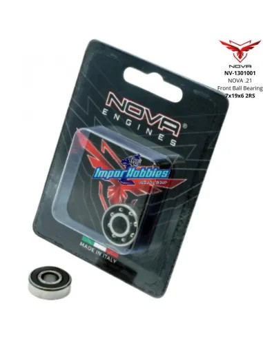 Rodamiento interno delantero acero 7x19x6x6mm 2RS Nova Engines 1301001