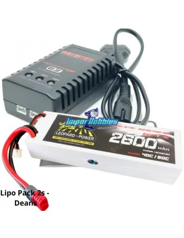 Lipo Battery - Stick / Charger Pack - 2S 7.4V 2600mah Deans Leopard Power - Orion Advantage EZ