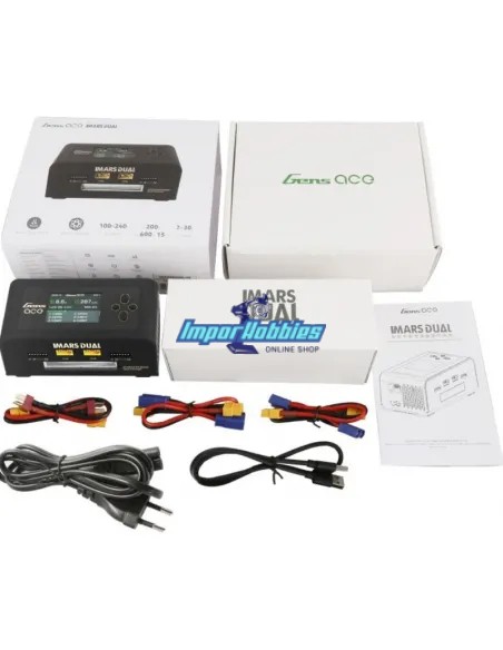 Combo / Pack batería - cargador - Imars Dual 200W - Lipo Stick 2S 7.4V 5300mah Deans Gens Ace