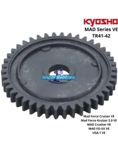 Spur Gear - 42T Kyosho MAD Series VE TR41-42 - TR-15 - Mad Force - Cruiser - FO-XX - USA-1