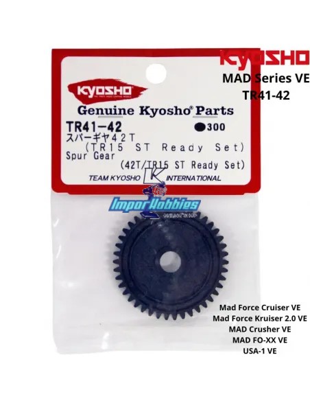Corona plástica central 42T Kyosho MAD Series VE TR41-42 - TR-15 - Mad Force - Cruiser - FO-XX - USA-1