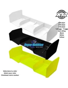 Alerón "Aero" universal coches rc 1/8 Buggy - Truggy XTR Racing Blanco - Negro - Amarillo - XTR-0321 - XTR-0322 - XTR-0323
