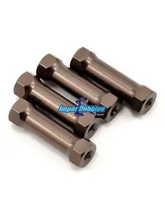 Aluminum Radio Post Set - Gunmetal Kyosho Inferno MP9 / MP10 / MP10T / GT3 IFW401B - Kyosho Inferno MP9 TKI2 / TKI3 - Spare Part