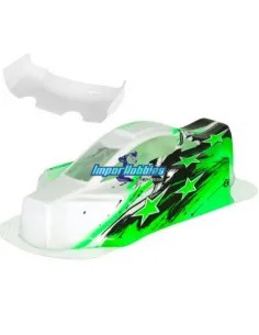 Carrocería pintada Bittydesign Verde & Alerón Hobbytech Survolt / Revolt CA-117 - Hobbytech Revolt / Survolt BX10 - Repuesto y o 2