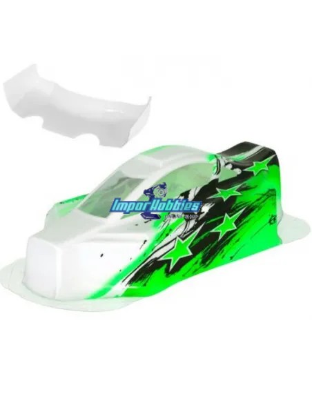 Carrocería pintada Bittydesign Verde & Alerón Hobbytech Survolt / Revolt CA-117 - Hobbytech Revolt / Survolt BX10 - Repuesto y o