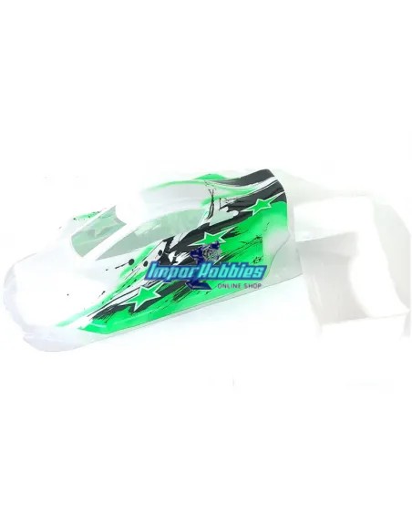 Carrosserie peinte Bittydesign Vert & Aileron Hobbytech Survolt / Revolt CA-117 - Hobbytech Revolt / Survolt BX10 - Pièces detac
