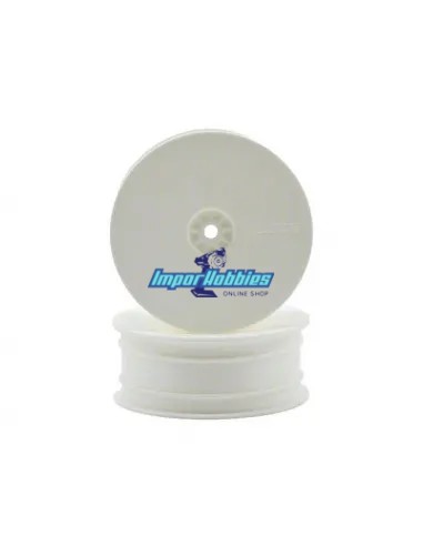 Llanta delantera blanca AKA HexLite 2.2 2WD Hex 12mm Kyosho / Associated 23202W - Team Associated B4 / T4 (Todos) - Repuesto y o