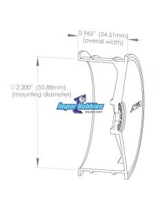 Llanta delantera blanca AKA HexLite 2.2 2WD Hex 12mm Kyosho / Associated 23202W - Team Associated B4 / T4 (Todos) - Repuesto y o 2