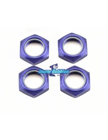 Ecrous de roues nylstop bleus 17mm (4 U.) Kyosho IFW336BL - Kyosho Inferno 7.5 / Neo / Neo Race Spec - Pièces detachées et optio