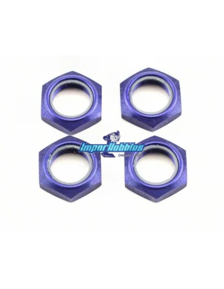 Ecrous de roues nylstop bleus 17mm (4 U.) Kyosho IFW336BL - Kyosho Inferno 7.5 / Neo / Neo Race Spec - Pièces detachées et optio
