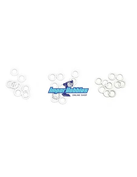 Rondelles de calage ( Pour Embrayage ) 5x7x0.1-0.2-0.3mm (30 Uds.) Kyosho 96643 - Rondelles d'ajustement pour embrayage
