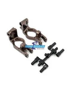 Aluminum Front Hub Carrier Set Gun Metal 16º Kyosho Inferno MP9 / MP10 / MP10T IFW436 - Kyosho Inferno MP9 TKI2 / TKI3 - Spare P
