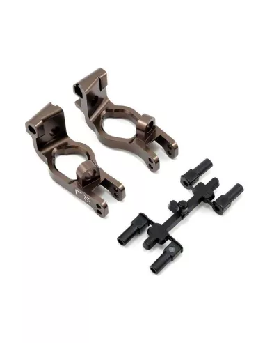 Aluminum Front Hub Carrier Set Gun Metal 16º Kyosho Inferno MP9 / MP10 / MP10T IFW436 - Kyosho Inferno MP9 TKI2 / TKI3 - Spare P