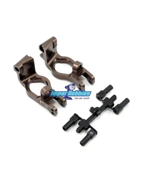 Porta Manguetas delantero CNC Gun Metal 16º Kyosho Inferno MP9 / MP10 / MP10T IFW436 - Kyosho Inferno MP9 TKI2 / TKI3 - Repuesto