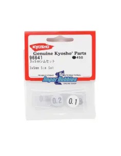 Rondelles de calage 3x5x0.1-0.2-0.3mm (30 U.) Kyosho 96641 - Kyosho Inferno MP9 TKI2 / TKI3 - Pièces detachées et options